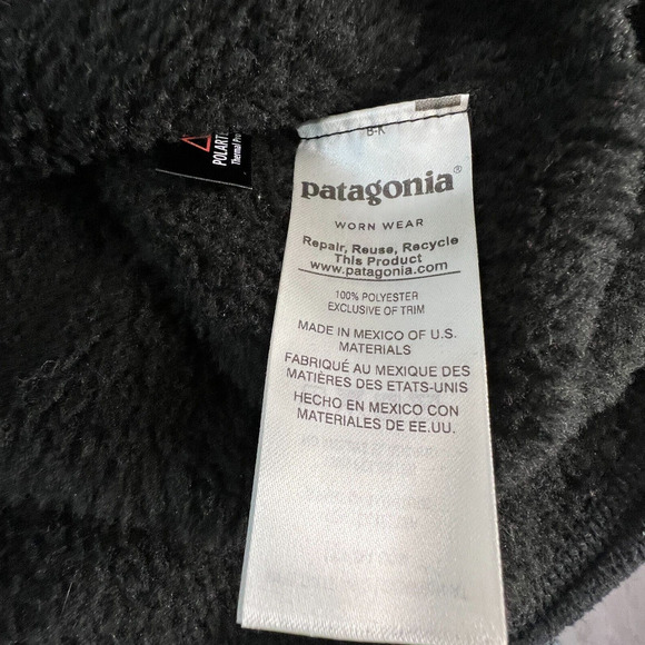 Patagonia Womens Black Re Tool Snap T Fleece Size‎ Large Pullover Sweater - Picture 6 of 7